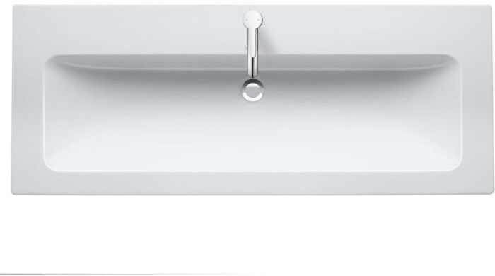 Duravit Möbel-Waschtisch 2361123200 123 x 49 cm, mit Hahnloch, mit Überlauf, mit Hahnlochbank, weiß seidenmatt