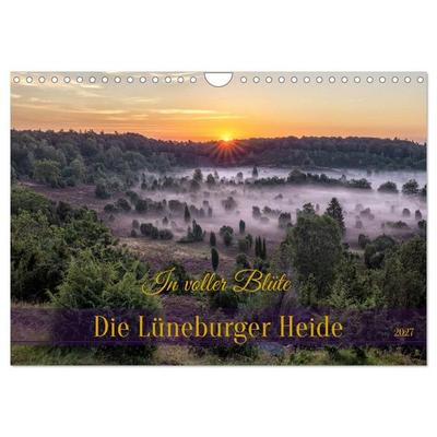 Die Lüneburger Heide - In voller Blüte (Wandkalender 2027 DIN A4 quer), CALVENDO Monatskalender