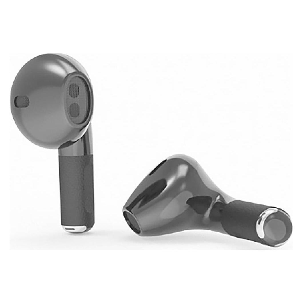 Gembird Kabelgebundene Kopfhörer HEADSET BLUETOOTH/BLACK/GREY TWS-02-BK (3 h, Kabellos) (TWS-02-BK)