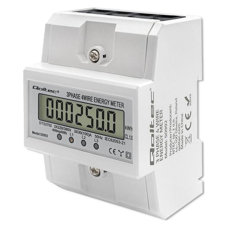 Qoltec Dreiphasen-Elektronikzähler (50992)