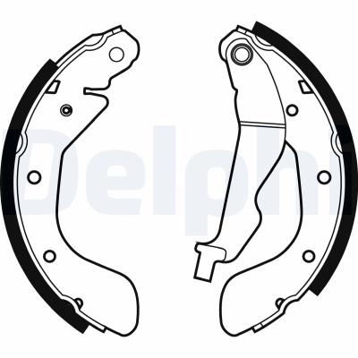 DELPHI Bremsbackensatz ls1969 für CHEVROLET DAEWOO