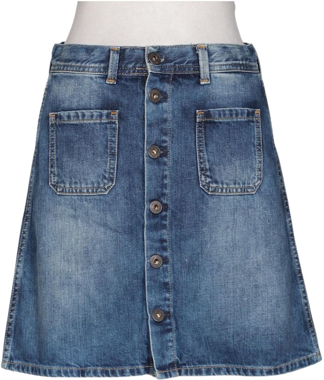 Pepe Jeans Damen Rock, Blau, Gr. S, Baumwolle - Second Hand