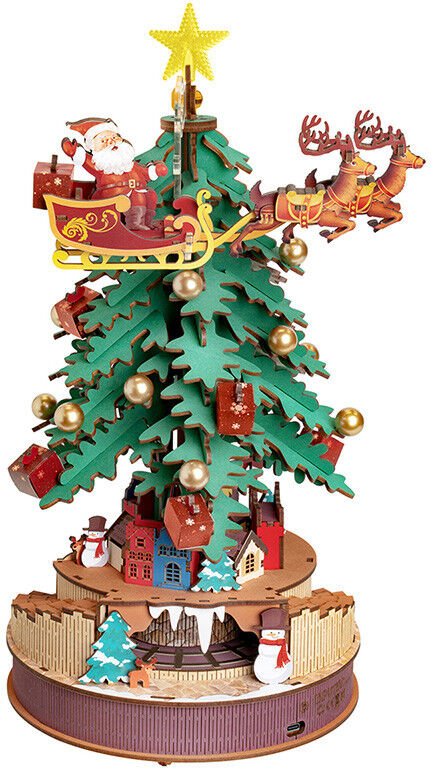 Puzzle 3D en bois Arbre à mélodies de Noël - Rolife