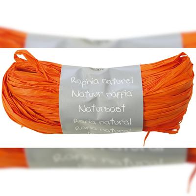 Clairefontaine 8x Geschenkband aus natürlichem Bast 50g - Orange 196058C