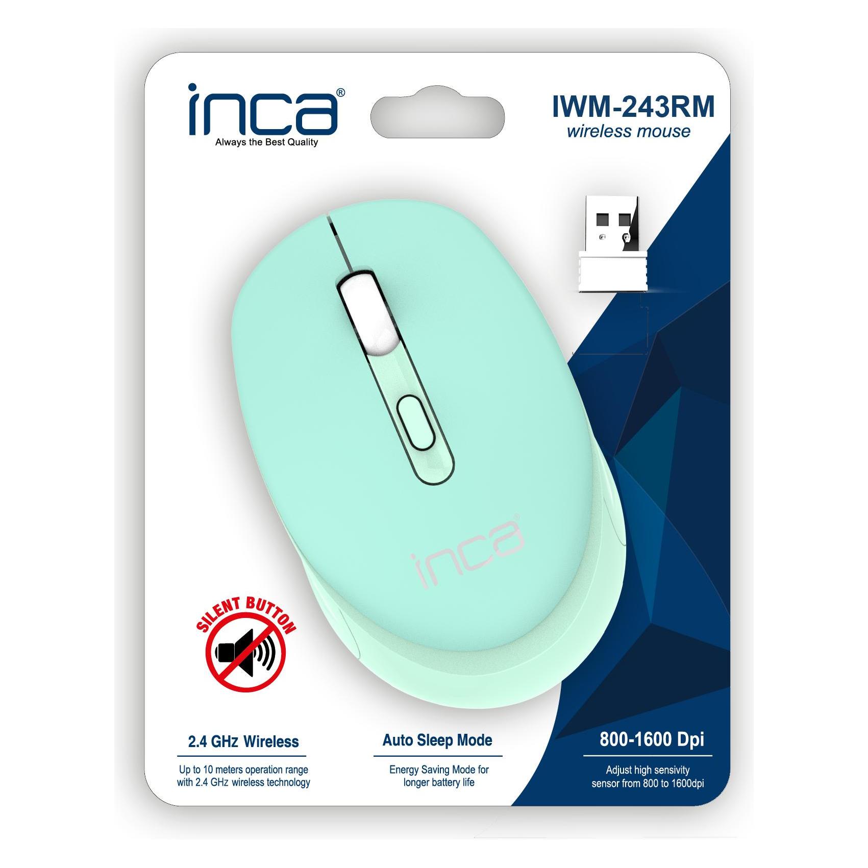 Inca Maus IWM-243RM 1600 DPI,CANDY DESIGN Blau, 2,4GHz (Kabellos) (IWM-243RM)