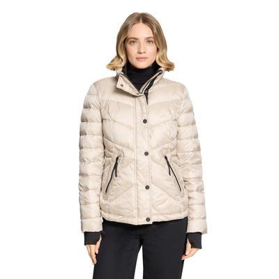 Steppjacke GIL BRET, Damen, Gr. 36, beige (silber cloud), Steppware, Obermaterial: 100% Polyamid, unifarben, tailliert hüftbedeckend, Rundhals, Bündchen mit Daumenlöchern, Jacken Steppjacke, mit abnehmbarer Kapuze und verdecktem Reißverschluss