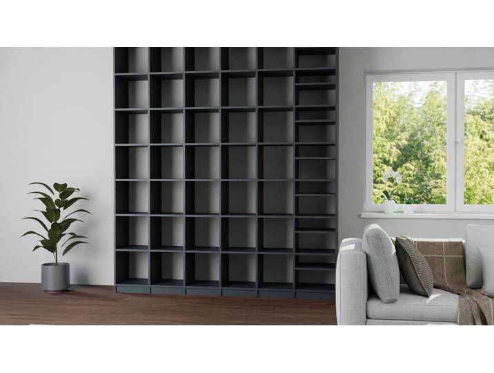 Schlichtes Regal nach Maß Premium Dekore Schwarz