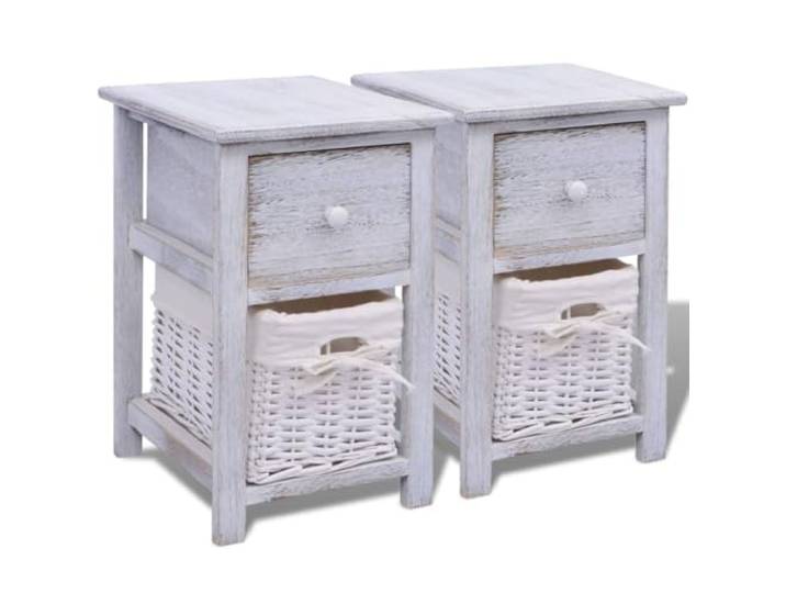 vidaXL Nachtkastjes 2 st hout wit