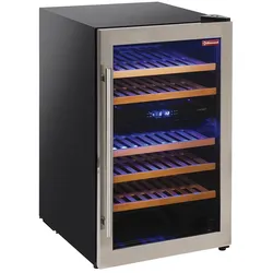 Diamond Weinkeller Vitrine, belüftet, Edelstahltür, 140 Lt.,2 T°, - SCHWARZ (WCB/16-T2)