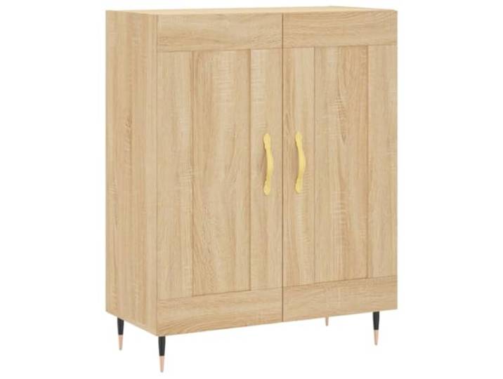 GHVBNMF Sideboard Sonoma-Eiche 69,5x34x90 cm Holzwerkstoff Kommode Elegantes Aufbewahrungsmöbel in Eichenoptik für Wohnzimmer und Flur mit stabiler Oberplatte und Wandbefestigung.
