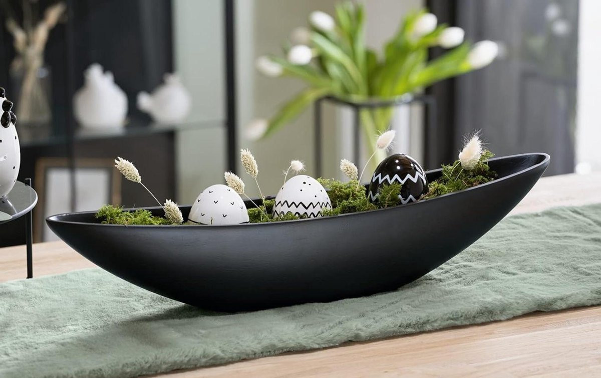Decoratieve Schaal Zwart - 63 cm