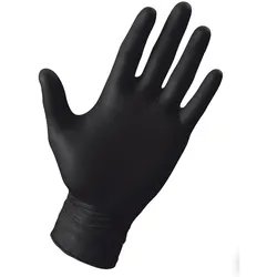 Multitec Nitril-Einweghandschuhe, Schwarz, Größe S - 50er-Pack