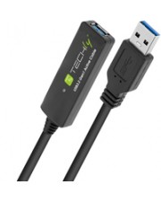 Techly Verlängerungskabel USB3.2 SuperSpeed+ 10m Digital/Daten Strom/Netzteil 10 m (ICUR30100G)