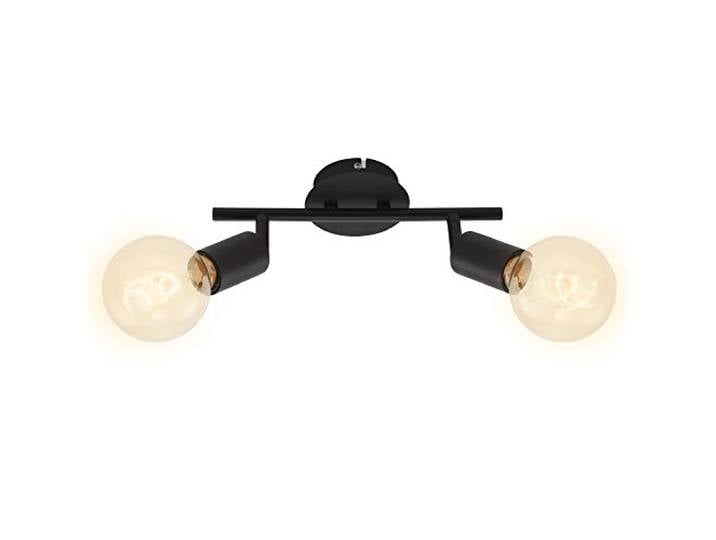 Briloner Leuchten 2868-025 Spot\, plafonnier à 2\, rétro/Vintage\, Lampes tournantes et pivotantes\, 2X E27\, Max. 60W\, métal\, Noir\, 60 W