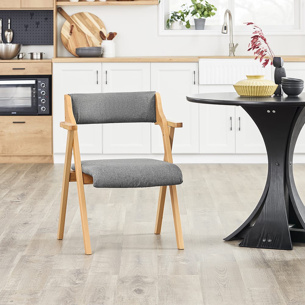 SoBuy Chaise pliante gain de place 61.5x56x77.6cm Gris 61x77x56cm