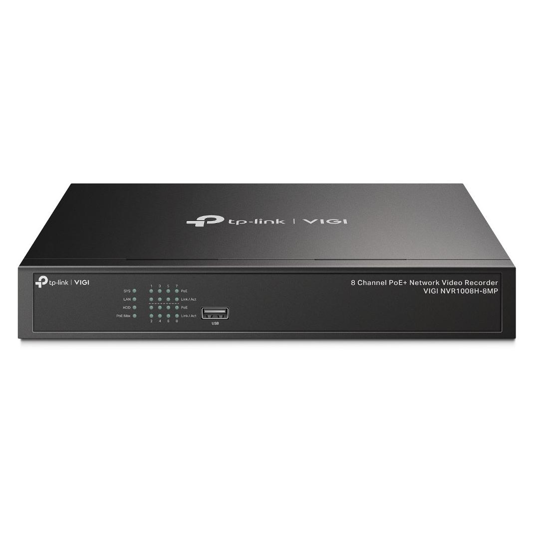 TP-Link (VIGI NVR1008H-8MP) 8 Channel PoE Network Video Recorder, 4K HDMI Output, 16MP Decoding Capacity, H. (Netzwerk Videorecorder (NVR)) (1722204)