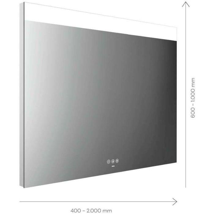 Emco Mi 250+ LED-Lichtspiegel 107070007000300 700 x 700 mm, mit durchgehendem breitem Lichtausschnitt oben