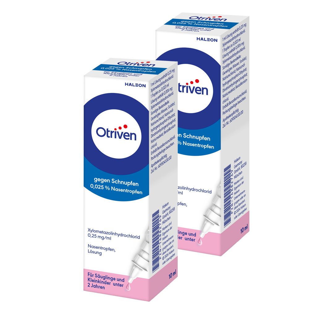 Otriven gegen Schnupfen 0,025% Nasentropfen x2 2x10 ml