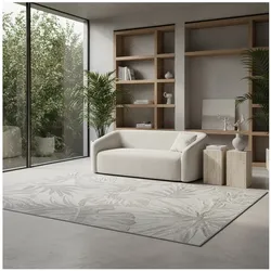 Outdoorteppich VENTOUX, mit Tropen-Motiv, Grau, 120 x 170 cm