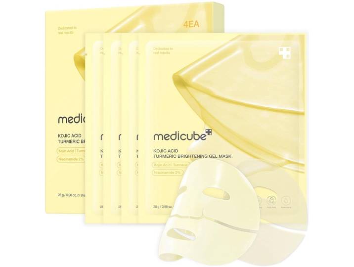 Medicube Kojic Acid & Turmeric Brightening Gel Mask - Verheldert huid - 4 stuks