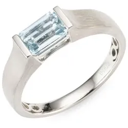 PLATINITY Ring 1 Aquamarin ca.0,90ct Smaragdschliff Platin 950