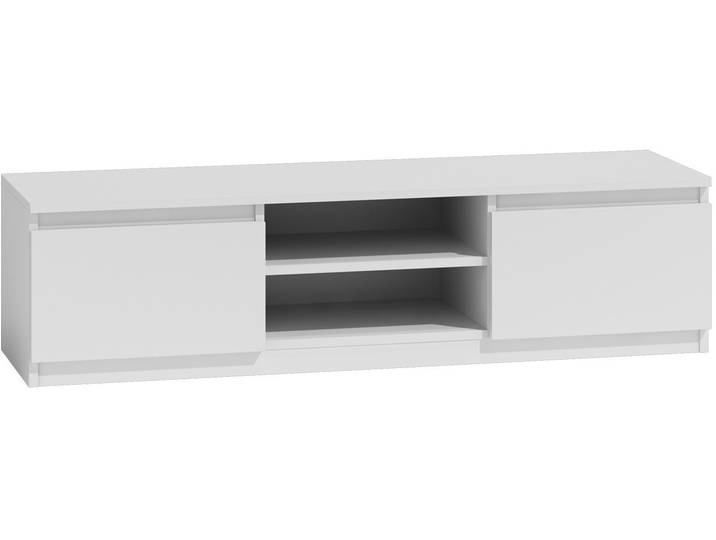 Topeshop RTV140 BIEL, Weiß, Partikelbord, Weiß, Partikelbord, 2 Regale, Weiß