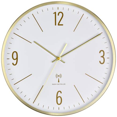TFA Dostmann 60.3534.53 Funk Wanduhr 30mm x 4.5mm x 30mm Gold