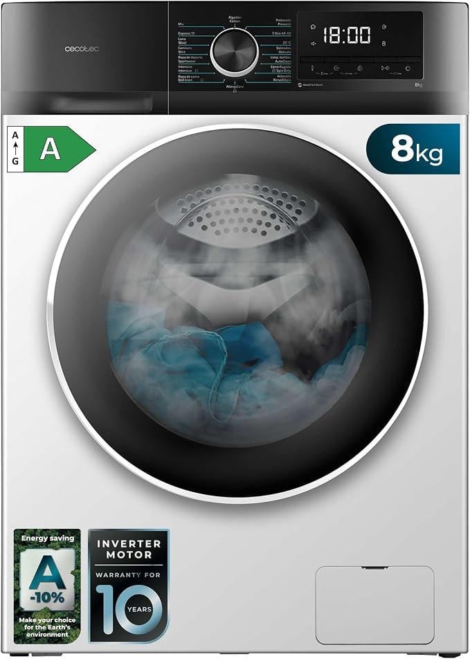 Bolero Dresscode 8500 Inverter A Wasmachine 8 kg, Voorlader, Wit
