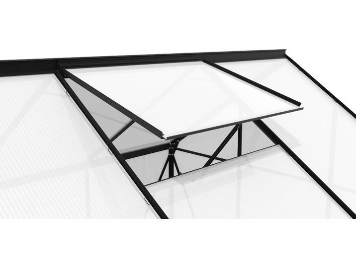 Fenster VITAVIA Geeignet für: Calypso , grau (anthrazit), Aluminium, Fenster, Fenster, Gewächshaus-Fensterrahmen aus Aluminium, ohne Fensterscheibe