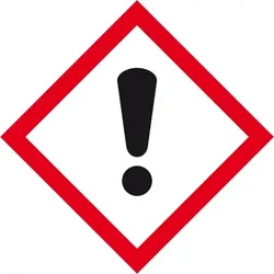 Aufkleber I Gefahrensymbol Ausrufezeichen GHS 07, Folie, selbstklebend, 105x105mm, 500/Rolle, GHS-Verordnung