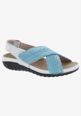 Women's Drew Bon Voyage Sandals by Drew in Blue Fabric (Size 9 M)