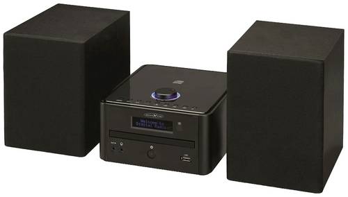 Reflexion HIF79DAB Stereoanlage DAB+, UKW, MP3, CD, AUX, USB, Bluetooth, Inkl. Fernbedienung, Inkl. Lautsprecherbox Schwarz