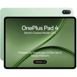 OnePlus Pad 4 (nur WLAN, 13.20", 256 GB, Sage Mist), Tablet, Grün
