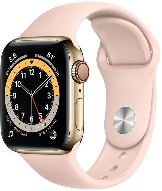 Apple Watch Series 6 Stainless Steel 40 mm (2020)   gold   Sport Band Sand Pink - Refurbished