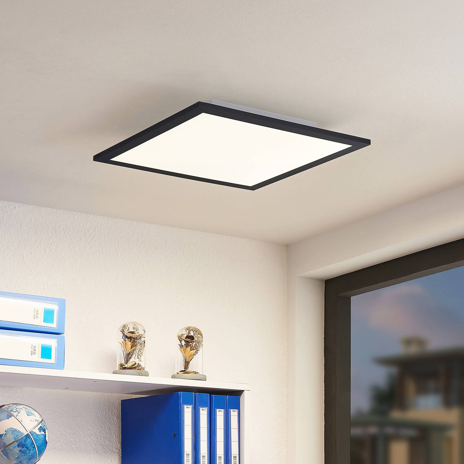 LED Panel Nelios Lindby, Black, Kitchen, Aluminium, Modern, LED Panel