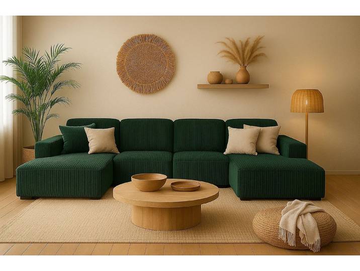 Kaiser Möbel Ecksofa Cursal U-Form – großes modulares Sofa aus hochwertigem, modulares System, U-Form, tiefe Sitzfläche