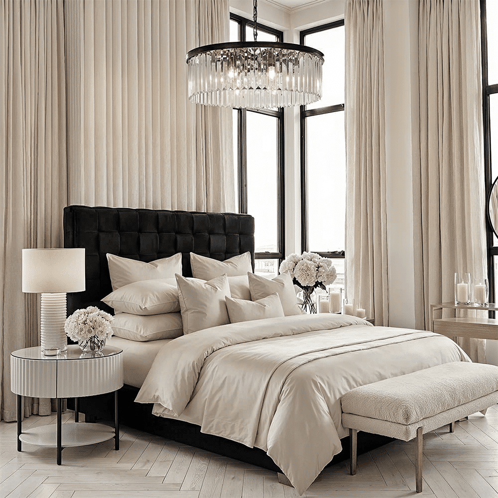 Stockholm Black Woven Bed, Double