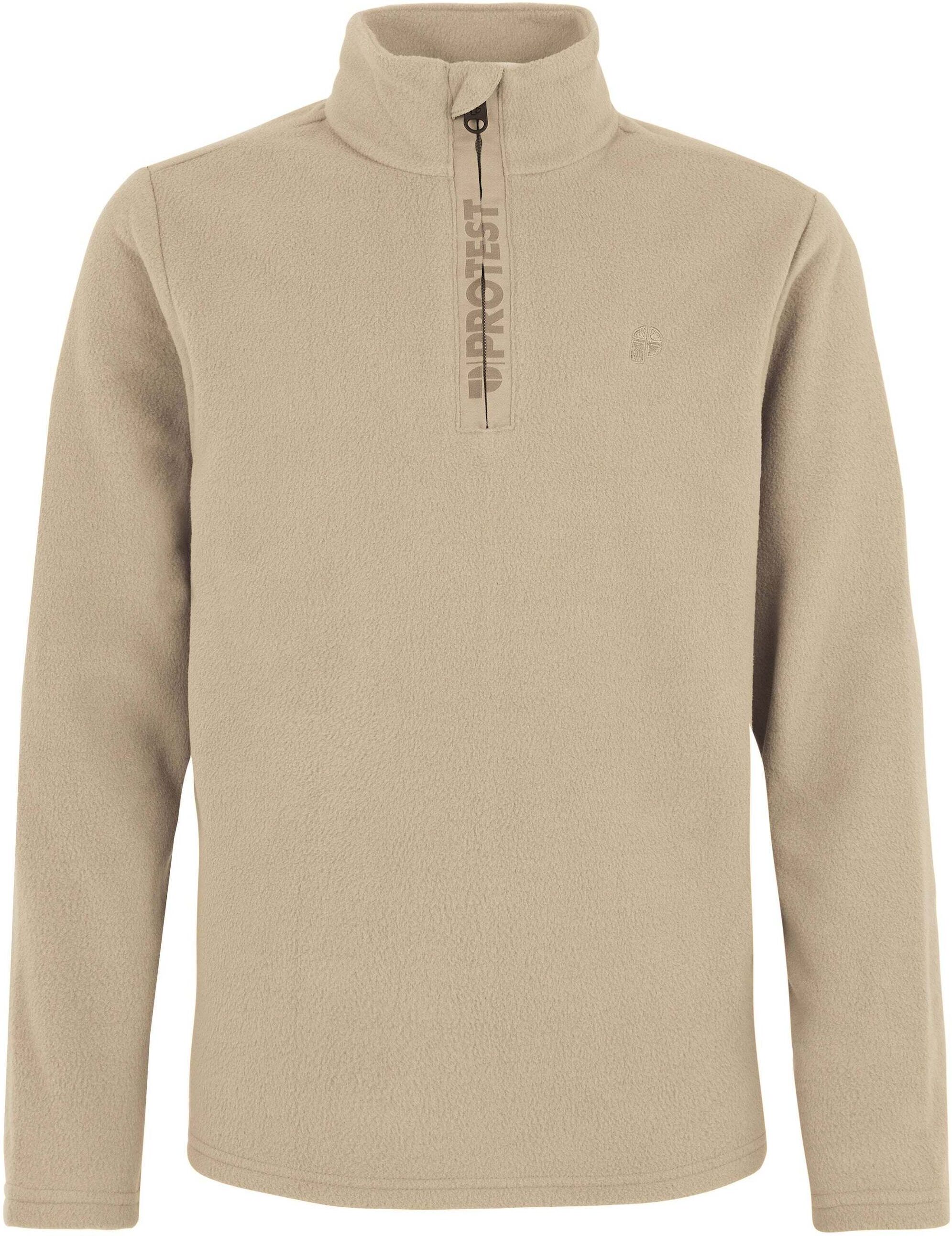 Rundhalspullover PROTEST "Skipullover Reperfecty JR", Jungen, Gr. 140, beige (bamboobeige), Obermaterial: 100% Polyester PES., Pullover Rundhalspullover bamboobeige 140