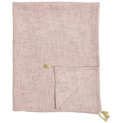 Bloomingville Überwurf Decke Balder aus Baumwolle, 100 x 80 cm, rosa
