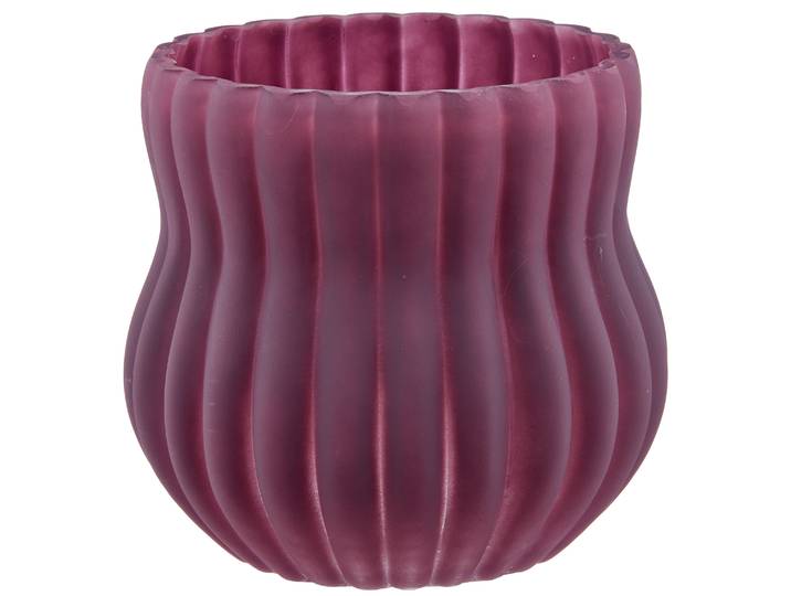 Tischvase GOODPRODUCT Vase , lila, H:14cm Ø:14,5cm, Glas, Vasen, Tischvase, mit matter Oberfläche