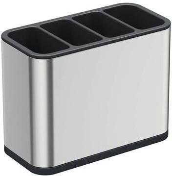 Uplift Essentials 4 Compartment Stainless Steel Flatware Organizer & Drying Caddy style A