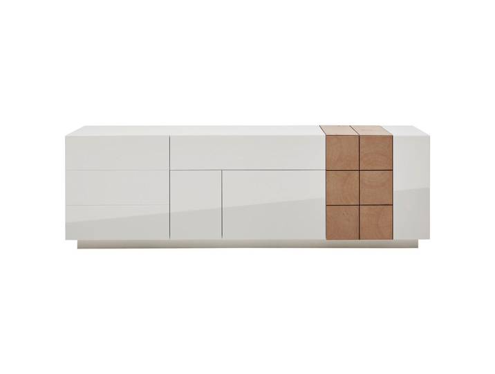 Ambiente Lowboard Quadra, Eichefarben, Holz, Eiche, furniert, 2 Fächer, 1 Schublade(n) Schubladen, 210x66x52 cm, Holzmöbel, Wohnwände Holz, Lowboards Holz
