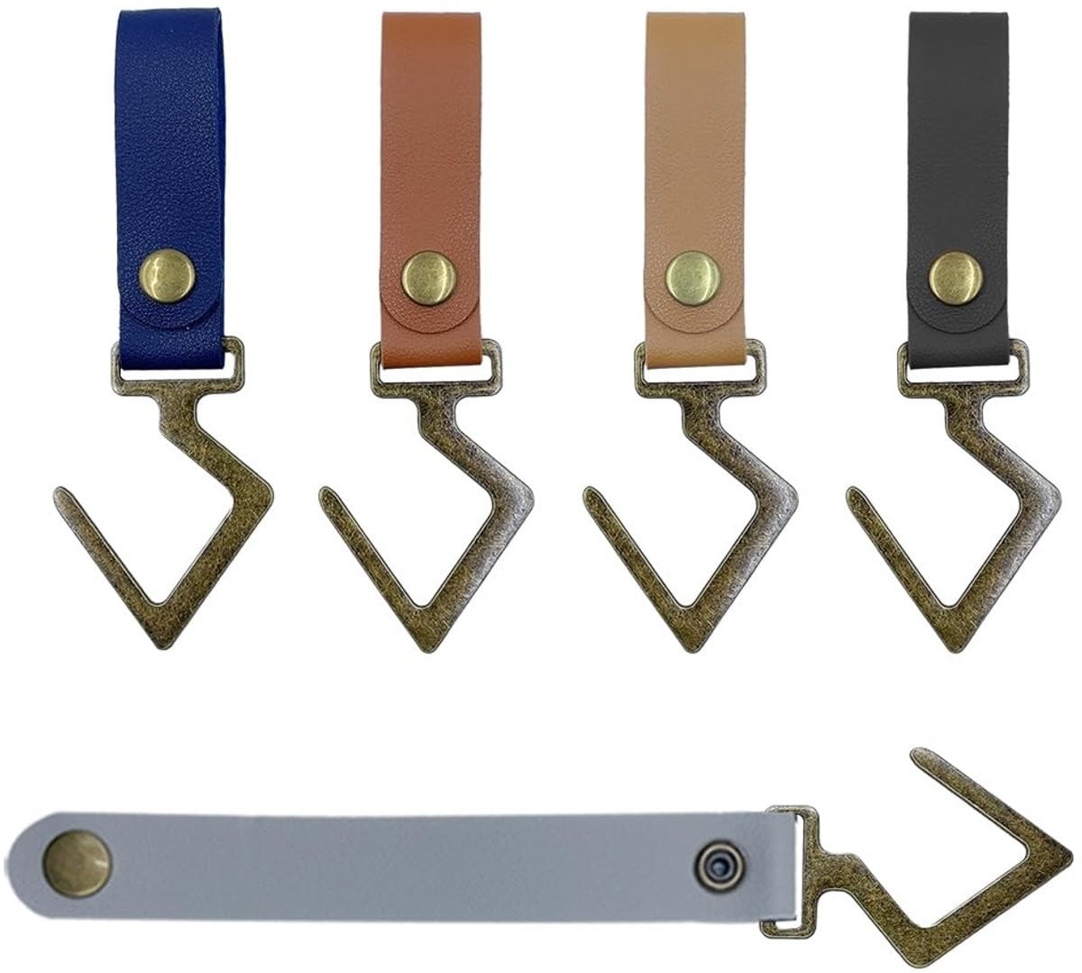 Dailygoods Opvouwbare leren haak voor tent, keuken of badkamer