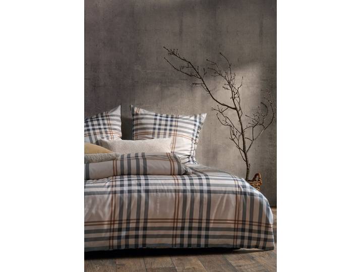 Bettwäsche APELT Jeremy , natur, beig, B/L: 135cm x 200cm, 1 Stk., 1 Stk., Satin (Bio-Baumwolle), B/L: 80cm x 80cm, 2, Satin (Bio-Baumwolle), Bezug: 100% Baumwolle, Bettwäsche, Bettwäsche, Bettwäsche-Set mit Reissverschluss, Baumwoll-Satin, Digitaldruck