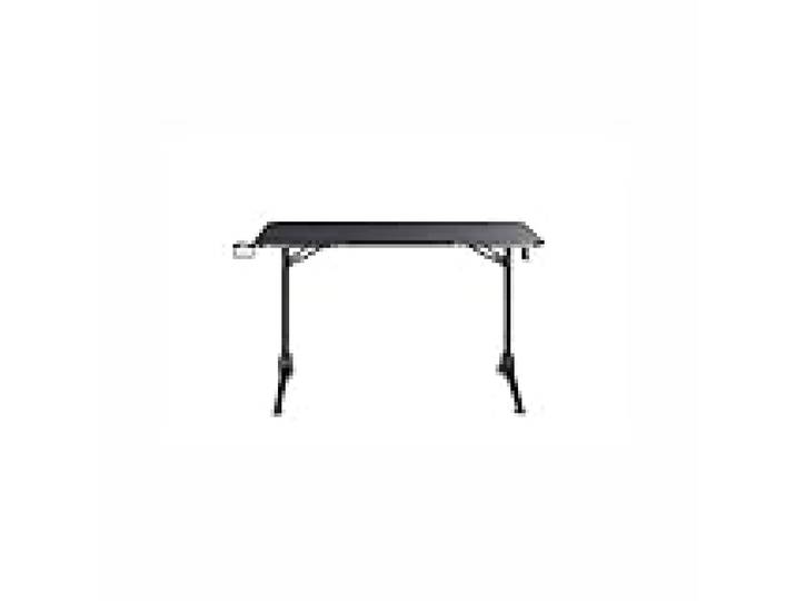 Gamium by WE Bureau Gamer 120 x 75 x 60cm - Grande Table pour Ordinateur/PC/Console avec Support Casque et Porte-gobelet - Structure en Métal - Passe-Câbles - Noir
