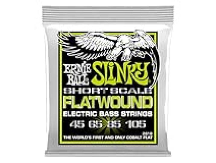 Ernie Ball Regular Slinky Cordes à filet plat, diapason court, pour basse électrique, calibre 45-105