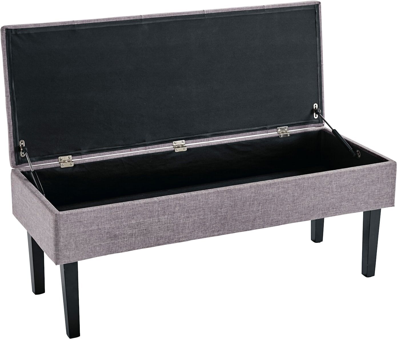Bank, grau (hellgrau), B:109cm H:43cm T:43cm, Holz, Kunststoff, Polyester, Sitzbänke, Bank hellgrau B/H/T: 109cm x 43cm x 43cm