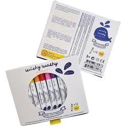 Jaq Jaq Bird, Marker, 12 Wishy Washy Malstifte Mini bunt (12x)