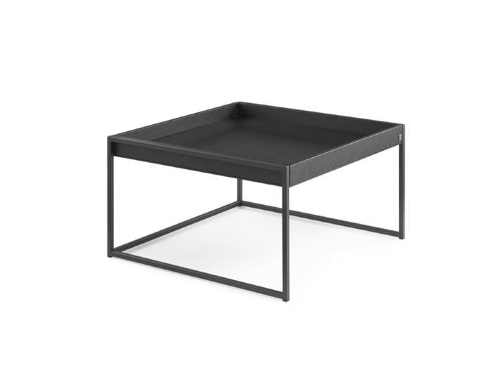 Musterring JustB! CT100 Couchtisch M102 mit Platte aus Eichefurnier - Tablett fest Eiche schwarz furniert Modern, Skandinavisch