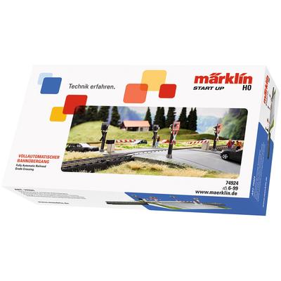 Modelleisenbahn-Übergang MÄRKLIN "Märklin Start up - Vollautomatischer einteiliger Bahnübergang - 74924", bunt, Modelleisenbahn-Erweiterungen, Kinder, Kunststoff, Metall, Made in Europe